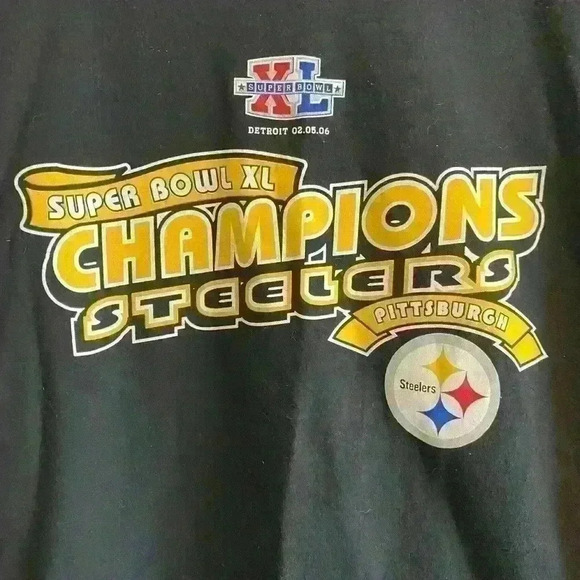 NFL Pittsburgh Steelers Super Bowl XL Champions T-Shirt NWT - Picture 2 of 6